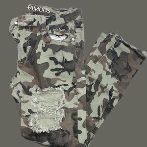 Camo Ripped Jeans